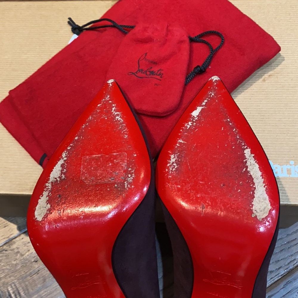Christian Louboutin Pigalle Follies Suede 37.5 - Picture 3 of 10